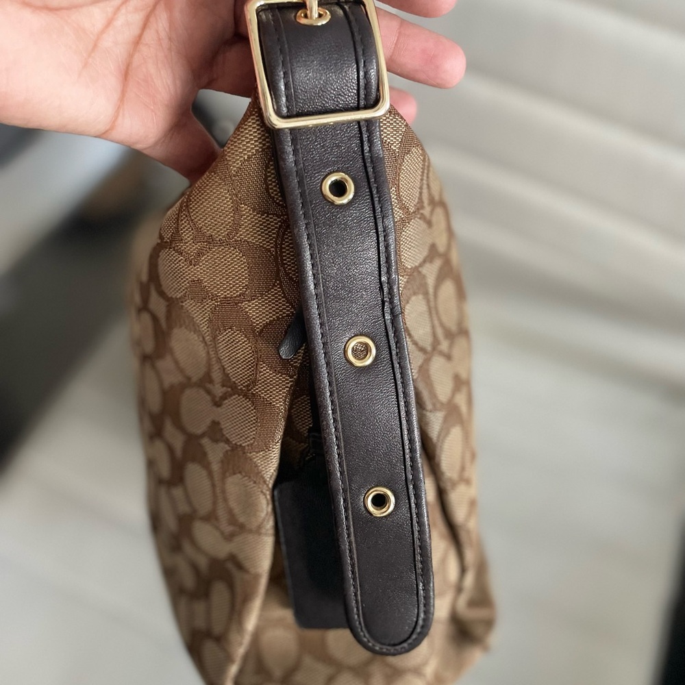 Coach Tan and Brown Signature Shoulder Bag 36314 - Picture 8 of 13